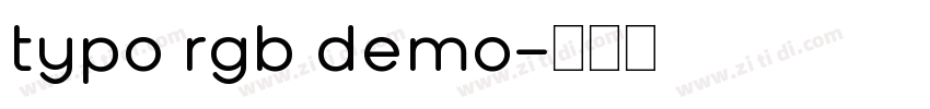typo rgb demo字体转换